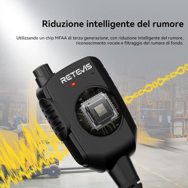 Retevis HK011 Talkie Walkie Högtalare, AI-brusreducerande Mikrofon, För Baofeng BF-888S UV-5R BF-88E RT24 RT27 RT622 JUCJET