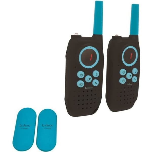 Svarta LEXIBOOK walkie talkies - Räckvidd 5 km - En-till-en och en-till-många kommunikationsfunktion
