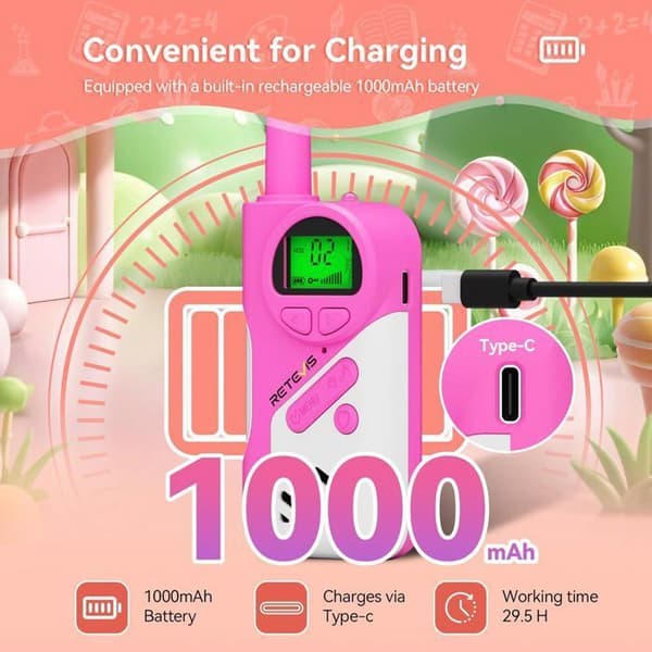 Retevis EZTalk 670 Walkie Talkie Barn, Lång Räckvidd Säkerhetsläge, Kommunikationsskydd, Gåvor, Leksaker, Sport, Spel
