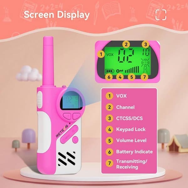 Retevis EZTalk 670 Walkie Talkie Barn, Lång Räckvidd Säkerhetsläge, Kommunikationsskydd, Gåvor, Leksaker, Sport, Spel