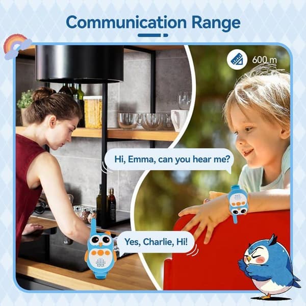 Toy Talkie-walkie för Barn Retevis RT30W, Laddningsbar Lek, för Utomhusspel, Camping, Äventyr, Tvåvägsradio