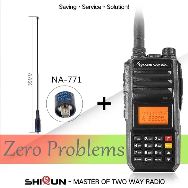 TG-UV2 Plus -kävelypuhelin, 10W lähtöteho, pitkä kantama 5-10 km,Lisää NA-771 antenni