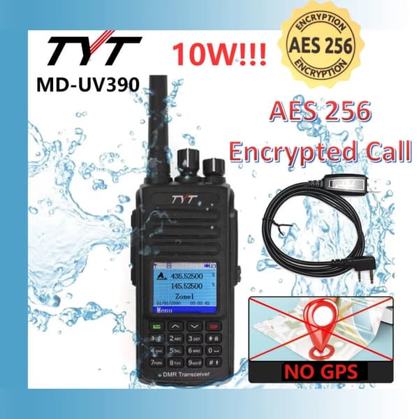 Digitaalinen radio, IP67 vesitiivis, 3000 kanavaa, ulostulo,UV390P-10W-NoGPS-AES