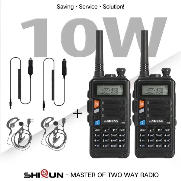 Walkie Talkie, 10W Strøm, Langdistancekommunikation,12V-HD