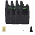 Miniatyrbillede 1 af 2: Mini Handy Bærbar Walkie Talkie, Frekvensområde 400-470 MHz, Udgangeffekt 3w-5w, Batterikapacitet 1000 mAh,Sort-4PCS, EU