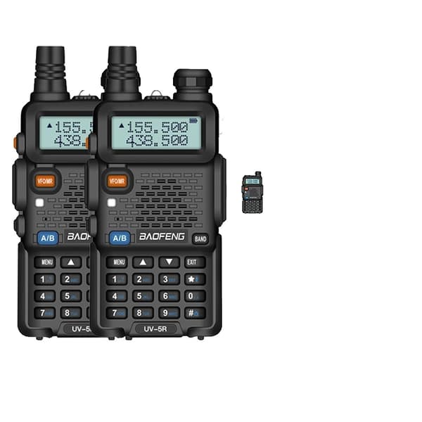 Walkie Talkie, Teho-tilat, 128 Kanavaa, IP45 Vesitiivis,2PCS-5W-FM