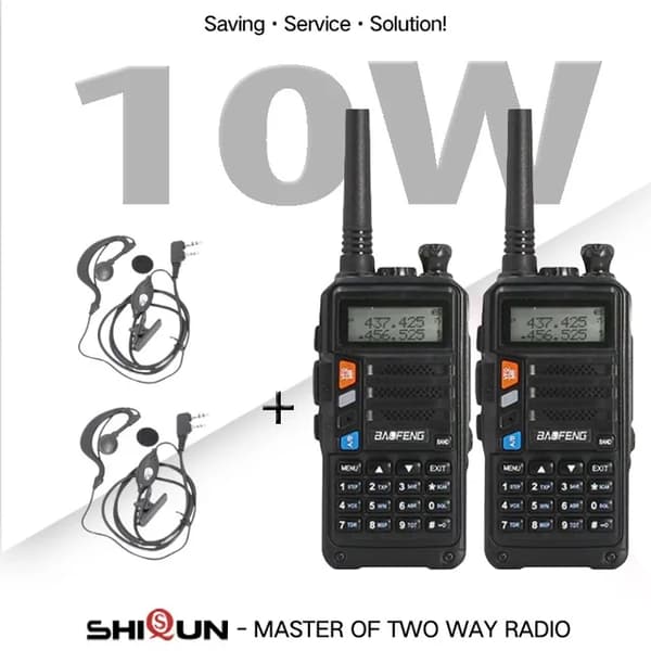 Walkie Talkie, 10W effekt, långdistanskommunikation, 2-HD