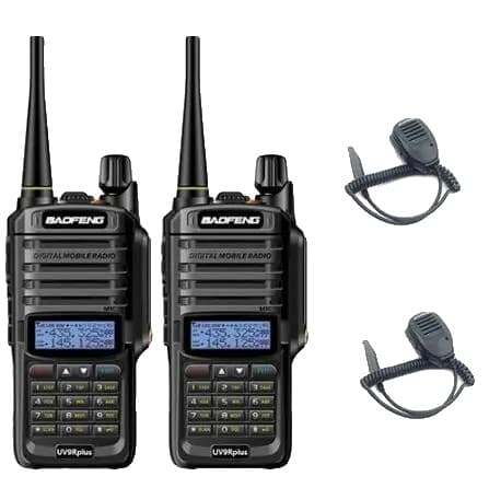 Baofeng UV-9R Plus Walkie Talkie, IP67-vesitiivis, pitkän kantaman kommunikointi,lisää 2 kaiutin mikrofoni