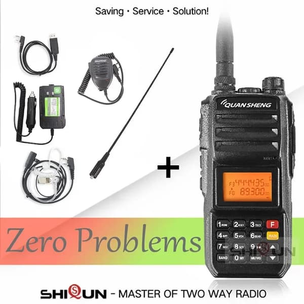 Lang rækkevidde 5-10 km, 4000 mAh batteri, dual band VHF UHF,Kraftfuld Kit 2