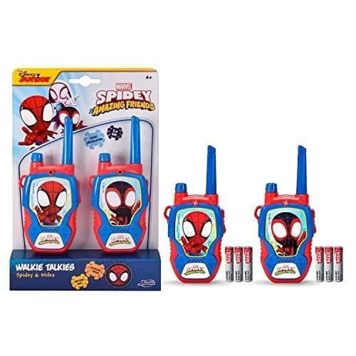 Walkie Talkie - DICKIE - SPIDEY - 2,4 GHz - Set med 2 - Röd och blå - För barn från 3 år