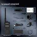 Miniatyrbild 6 av 6: Retevis RT86S Talkie Walkie med Hörlurar, Tvåvägsradio Lång Räckvidd, LCD Skärm 2600 mAh USB C, Gruppsamtal, 2 Stycken
