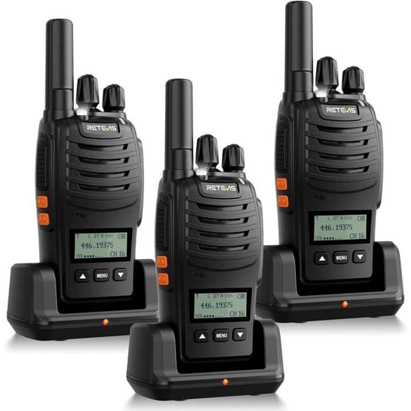 Talkie-Walkie Retevis H777D, LCD-skärm, PMR446, Typ-C laddning, 1200mAh, VOX, Nödlarm, Uppladdningsbar Tvåvägsradio