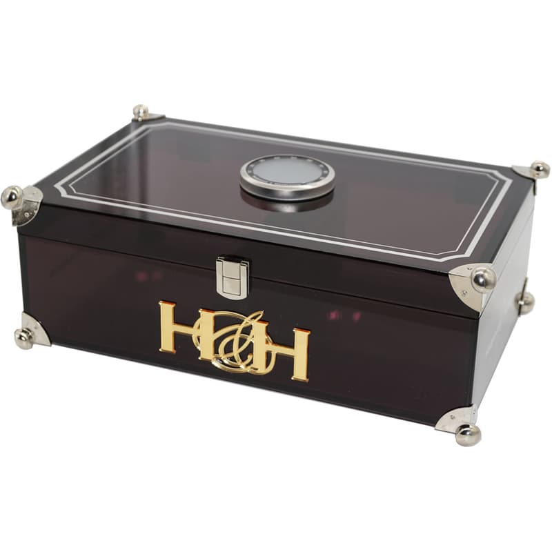 Humidor för ca 100-120 cigarrer silver