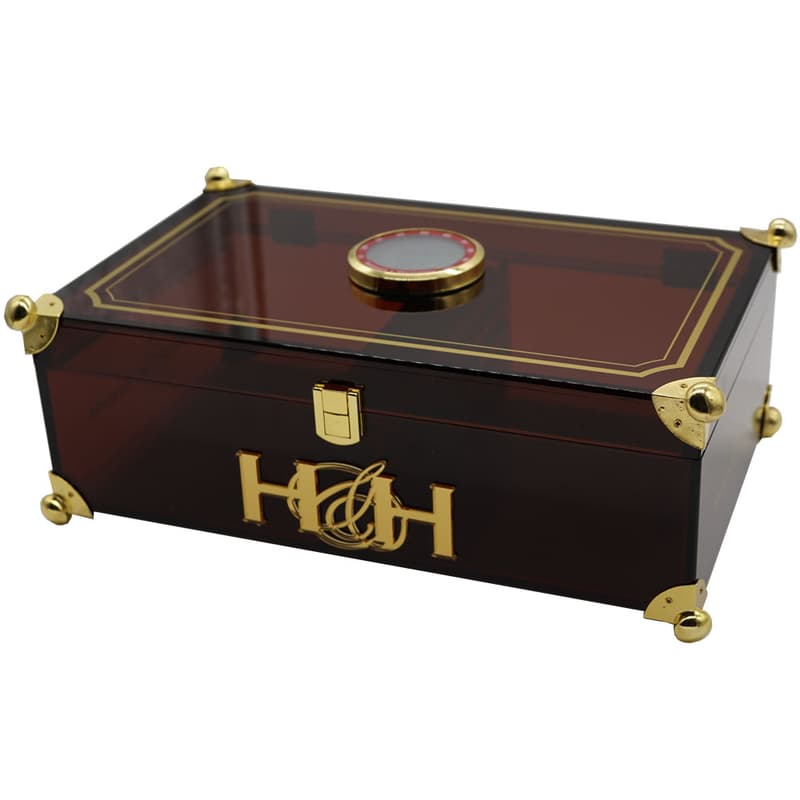 Humidor för ca 100-120 cigarrer guld