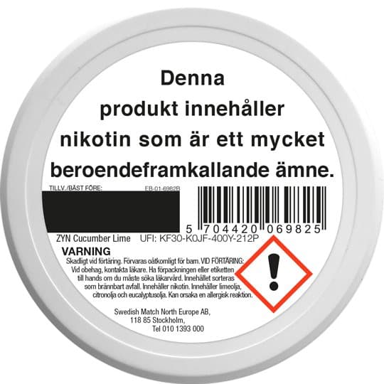 ZYN Cucumber Lime Slim Normal