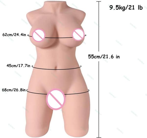 Masturbator, Blødt TPE-materiale, 9,5 kg vægt,9,5 kg
