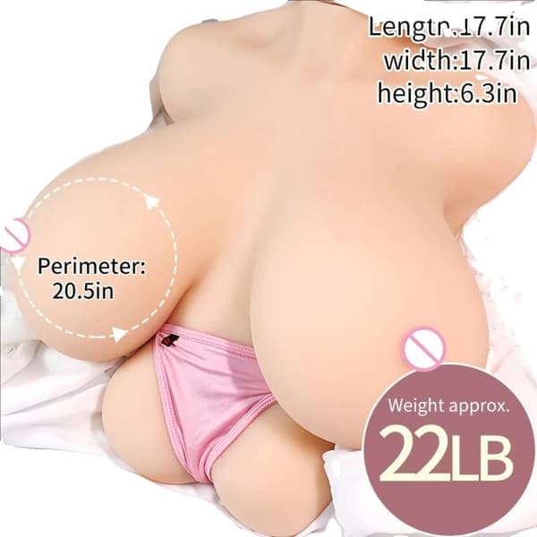 Silicone Manlig Masturbator, Dubbelkanaler, Realistisk Känsla,10KG