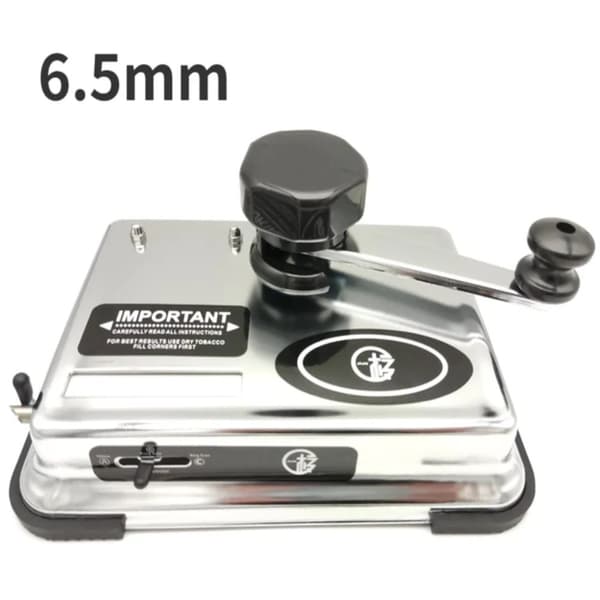 Manuell Tobaksrullmaskin, Lämplig för 6,5 mm Tubar, Kompakt Storlek, Present till Män,SILVER
