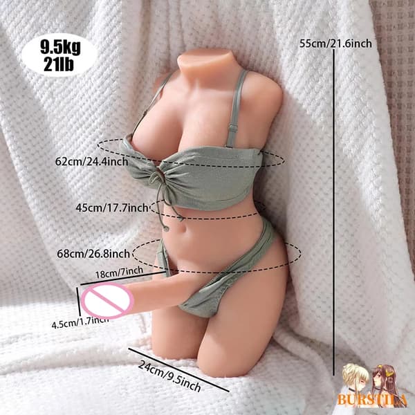 Silicone Manlig Masturbator, Realistiskt TPE Material, 9,5 kg Vikt,9,5 kg