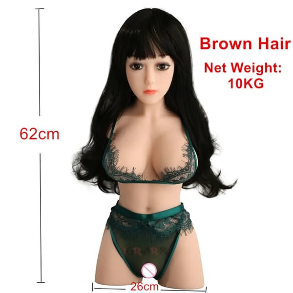 Silikondocka, 10 kg vikt, 62 cm höjd,10 kg med huvudhår