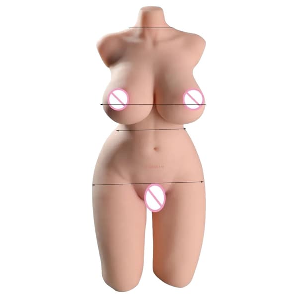 Elämänkokoinen naisvartalon torso, realistinen muotoilu, joustava metallirunko,9 kg