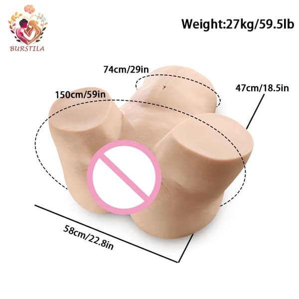Flexibel hudmasturbator, dubbla sensationskanaler, högkvalitativt TPE-material,27 kg
