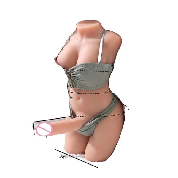Halvkroppsdocka, Mjuk TPE-material, Realistisk design,9,5 kg