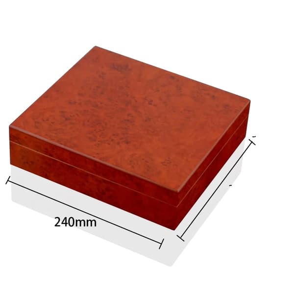 Resehumidor för cigarrer, cederträkonstruktion, glashygrometer, LILA