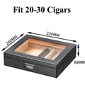 Miniatyrbild 2 av 2: Resehumidor för cigarrer, cederträkonstruktion, glashygrometer, Himmelblå