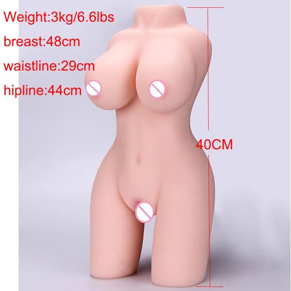 Realistisk Kvinde Torso, Flere Vægtmuligheder, Forskellige Dimensioner, Nem at Rengøre,3KG