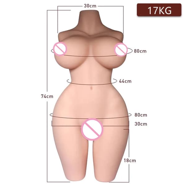 Realistisk kvinnlig torso, flera viktalternativ, olika dimensioner, lätt att rengöra,17KG
