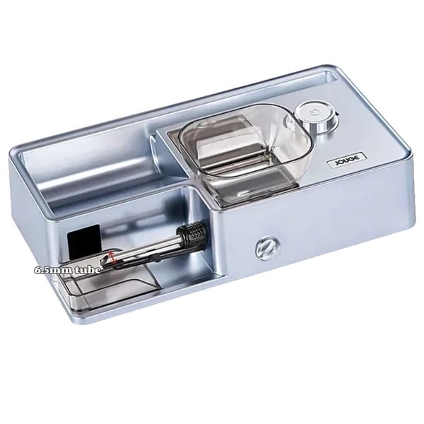 Automatisk Cigarettermaskin, 5.5mm/6.5mm/8mm Rörstorlekar, Rostfritt Stål och ABS-material, Kompakt Design,Silver