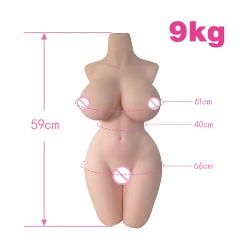 Realistisk Halv Krop, Skræddersyet, Sikkert Materiale, Til Alsidig Brug,9kg