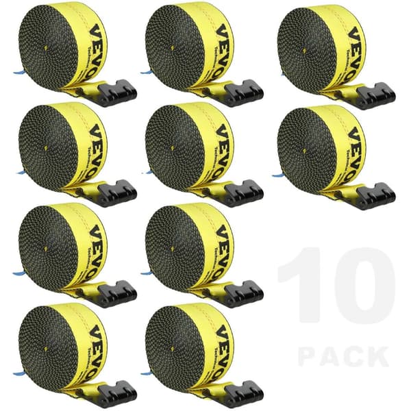 Vinssinauhat, 6000 paunan kuormituskapasiteetti, tasakoukku, Keltainen Yellow