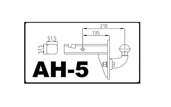 HAK ADAPTER USA raivausvaihtoehto AH-5 Auto Hak