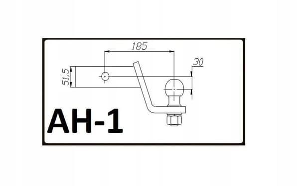 Vetokoukun kuulakoukku ADAPTER USA Auto-Hak AH-1