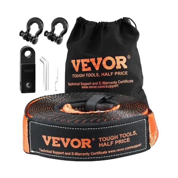 Off-Road Recovery Kit, 30.000 lbs Trækstrop, Holdbare D-Ring Krogene,5 stk