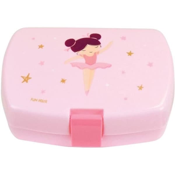BALLERINA - Barnservis set med glas, sopptallrik, platt tallrik, bestick, vattenflaska och snackslåda