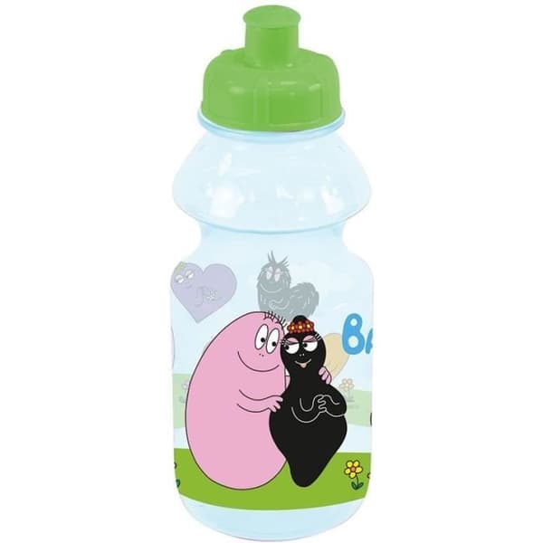 Mycket disk - FUN HOUSE - BARBAPAPA - Glas, tallrik Ø22 cm och Ø16 cm, bestick, vattenflaska och mellanmålslåda