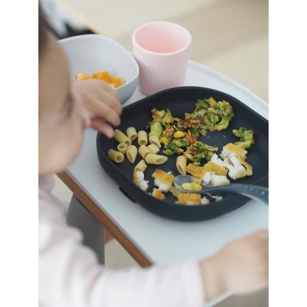 Måltidslåda i silikon - BEABA - Nattblå - Tallrik, skål, glas, sked - Baby 4 månader