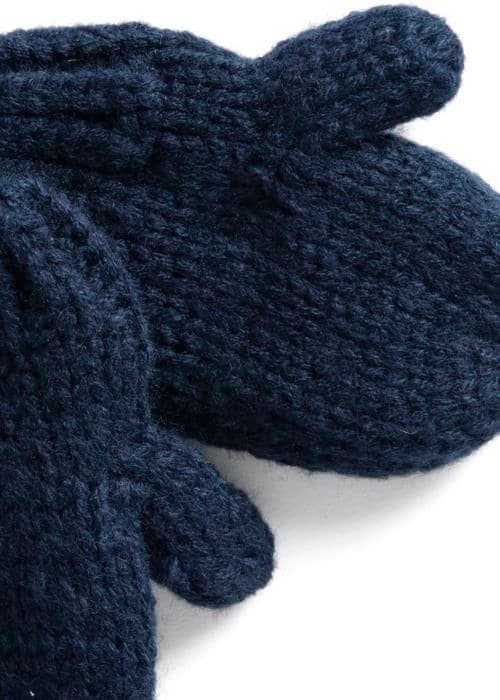 Ensemble - set måltid Chicco, Set mössa och handskar i bomull för vinter, Designad i Italien, Blå, 3 månader