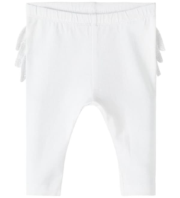 Name it Baby Leggings med blonder, hvid, str. 68