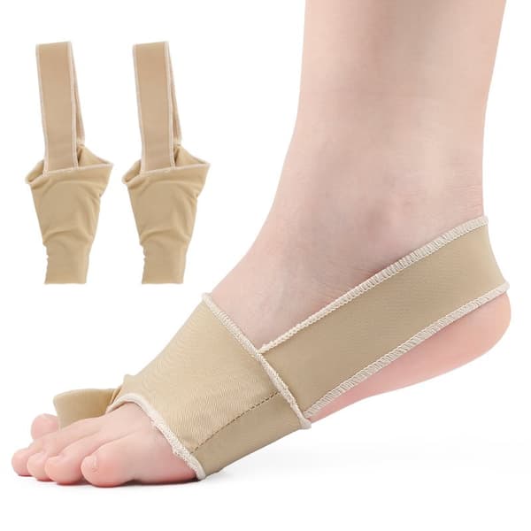 INF Hallux valgus corrector, överlappande tåavskiljare 2-par Beige