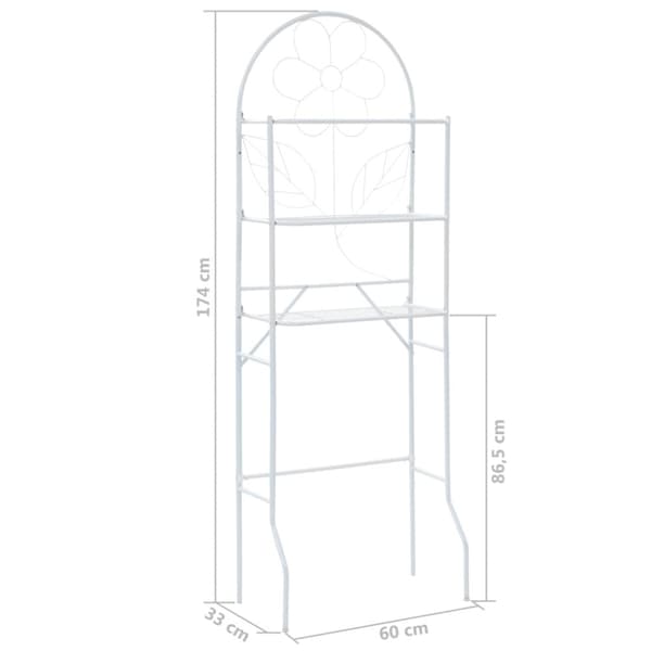 vidaXL WC-hylly 60x33x174 cm valkoinen