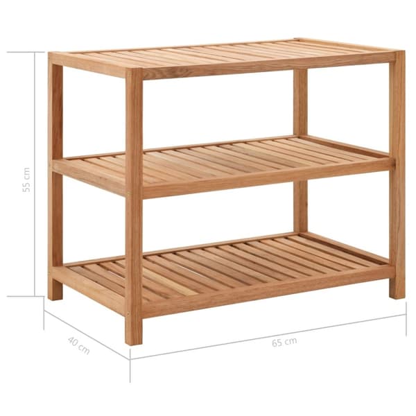 vidaXL Baderomshylle heltre valnøtt 65x40x55 cm