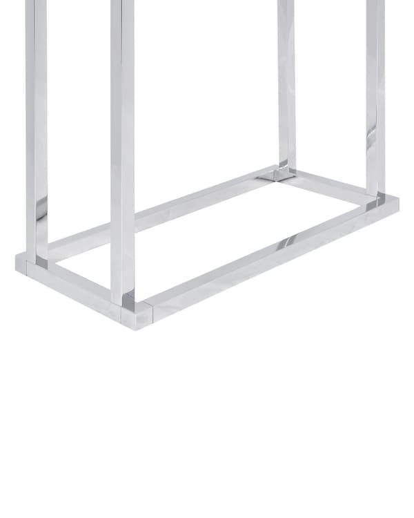 Handduksställ Glansig Silver Stål 2 Stänger Badrumstillbehör Stående Handduksförvaring Stång Modern Design