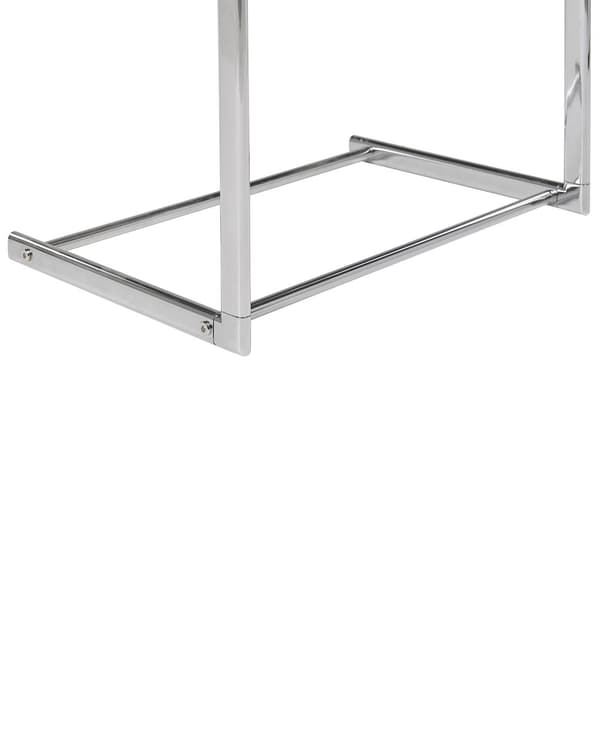 Håndklædestativ Blank Sølv Stål 3 Skinner Badeværelsestilbehør Stående Håndklædestativ Moderne Design