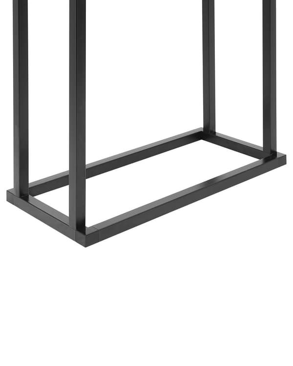 Håndklædestativ sort mat stål 85 x 45 cm 2 skinner Badeværelsestilbehør Stående håndklædeopbevaringsstativ i Moderne design