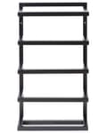 Miniatyrbillede 5 af 6: Håndklædestativ Sort Mat Stål 57 x 31 cm Badeværelsestilbehør Vægmonteret Håndklædeopbevaring Moderne Design