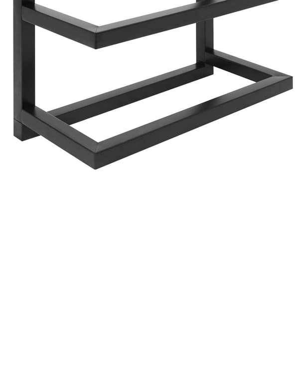Håndklædestativ Sort Mat Stål 57 x 31 cm Badeværelsestilbehør Vægmonteret Håndklædeopbevaring Moderne Design